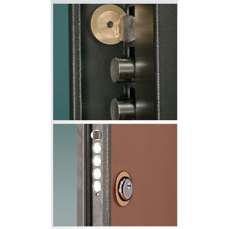 Porta Blindata serie Metallum MML01l pannelli con inserti in acciaio -  Civico14 - Porte interne e sicurezza casa